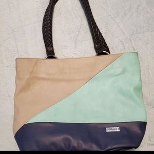 Miche Demi base, braided handles, and large silver